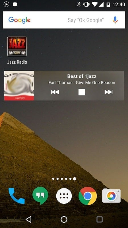 Diverse Jazz & Blues music selection within the app