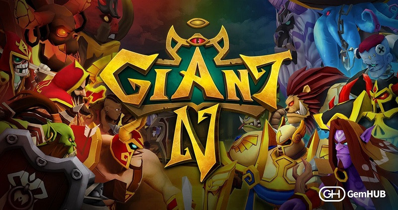 alt: Hình ảnh minh họa game GiantN với một người khổng lồ đang đứng trên nền trời hoàng hôn.