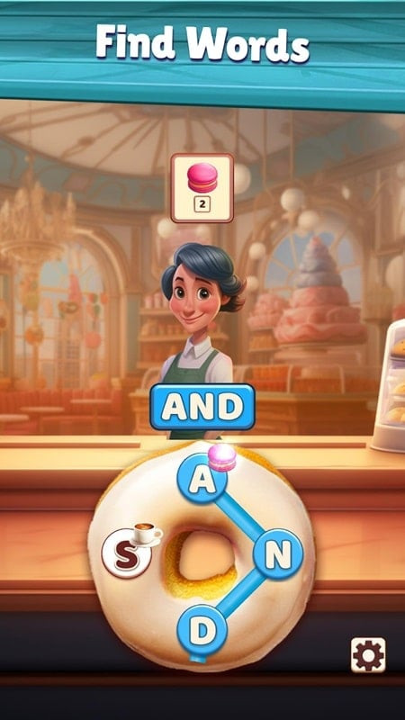 alt: Hình ảnh minh họa giao diện game Word Cafe