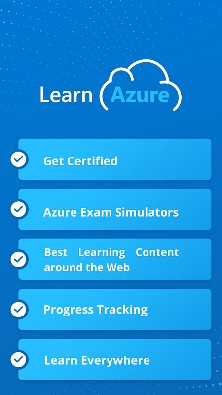 Learn Azure MOD APK interface