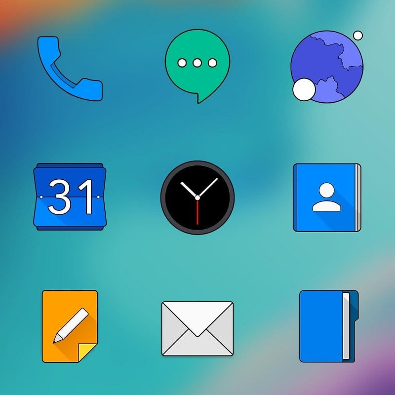 Oxigen HD Icon Pack mod interface on a phone