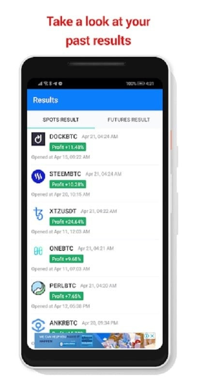 Signals - Crypto MOD APK app with a user-friendly interface