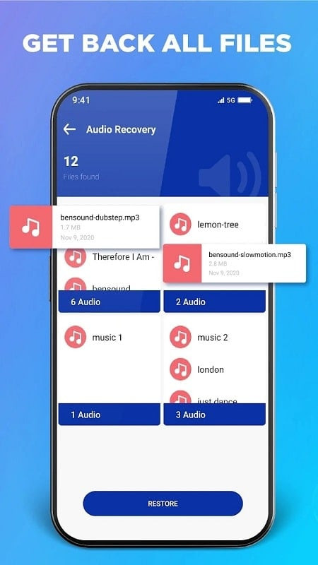 Illustrative image of photo recovery on a phone using the File Recovery & Photo Recovery app