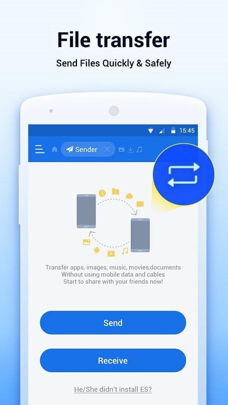 Alt: Hình ảnh minh họa việc sử dụng ES File Explorer MOD APK trên điện thoại Android