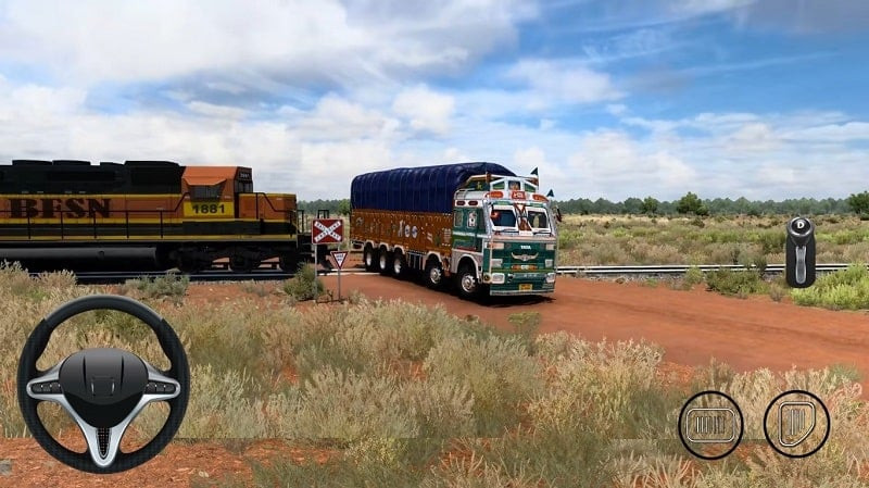 A truck in Indian Truck Simulator MOD APK