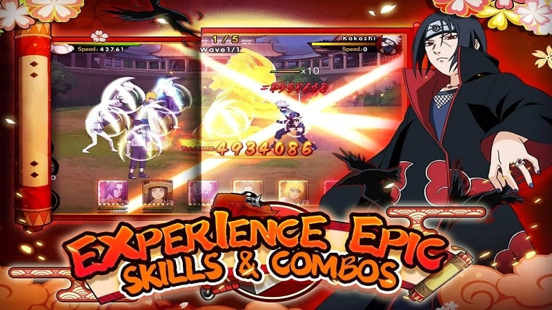 A battle scene in Battle Storm: Nine Tails showcasing stunning skill effects.