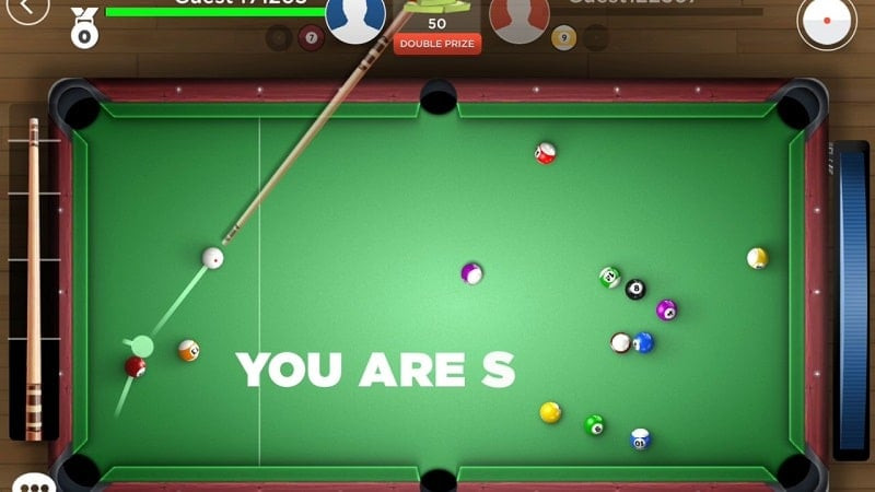 A player taking a shot in Kings of Pool