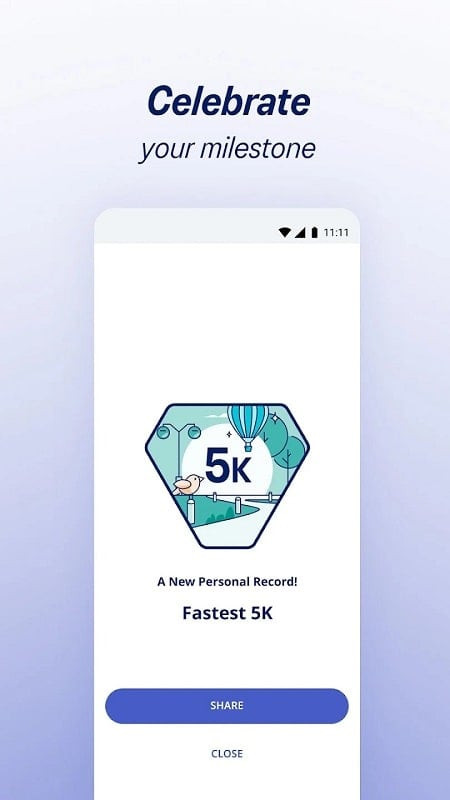 User using the ASICS Runkeeper app on their phone