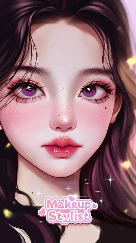 alt: Hình ảnh người mẫu trong game Makeup Stylist sau khi được trang điểm