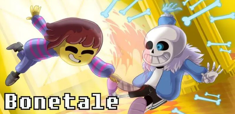 alt: Hình ảnh nhân vật Sans trong game Bonetale