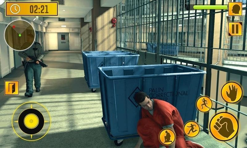 alt: Hình ảnh nhân vật trong game Prison Escape sử dụng vũ khí