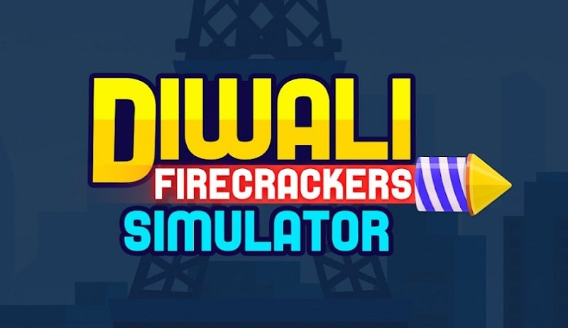 alt: Hình ảnh pháo hoa rực rỡ trong game Diwali Firecrackers Simulator