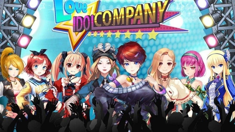 alt: Hình ảnh quảng cáo game Girl Group Inc với các cô gái xinh đẹp