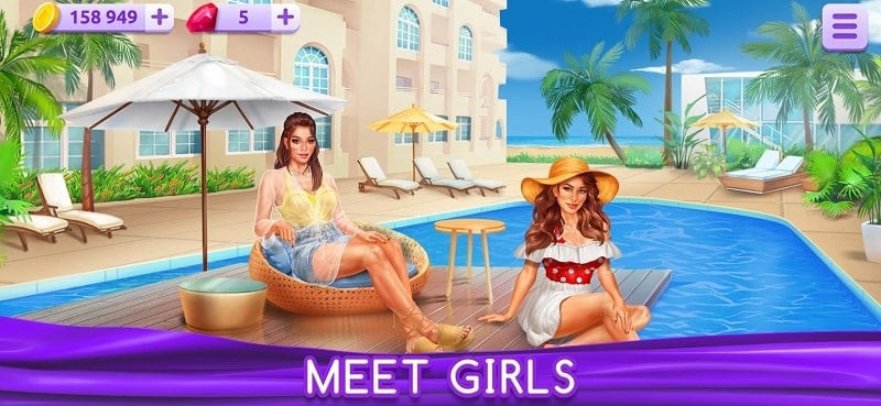 Spinning the bottle in Girls & City MOD APK