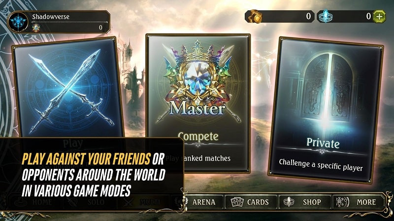 alt: Shadowverse CCG MOD APK on Android device