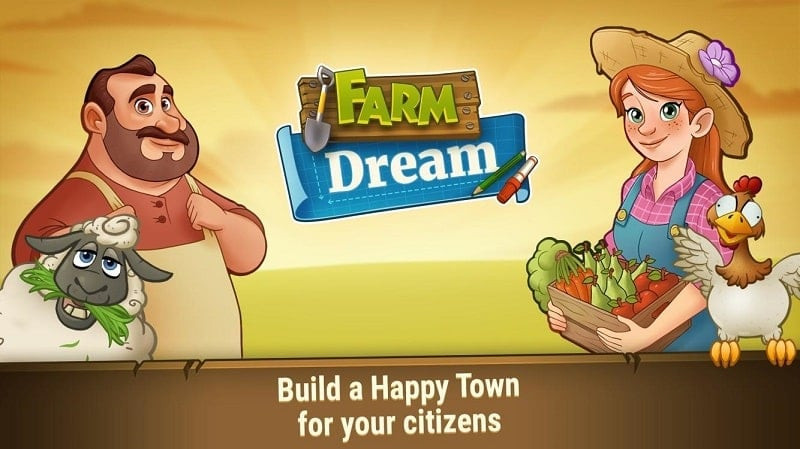 alt: Hình ảnh tải xuống Farm Dream MOD APK trên điện thoại.