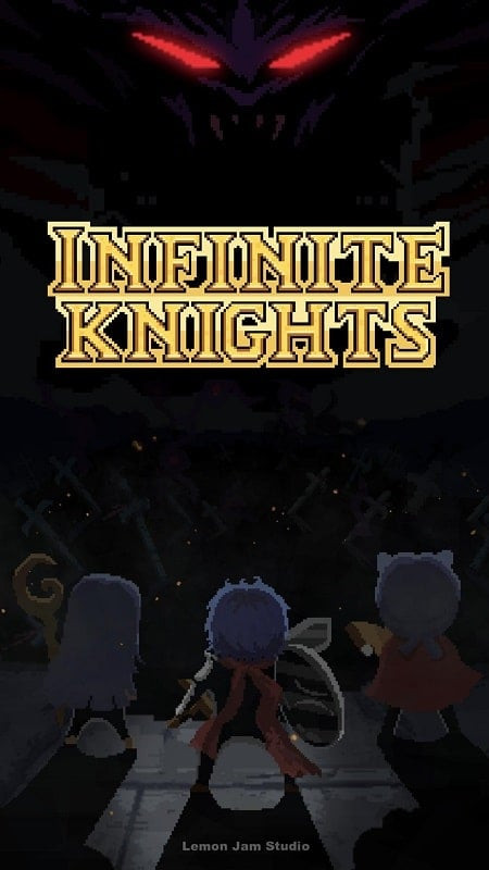 Infinite Knights MOD APK download button.