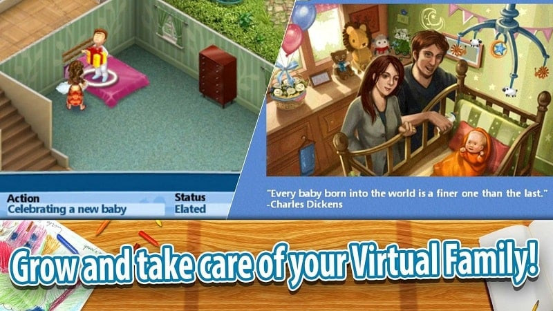 Interior decorating in Virtual Families 2