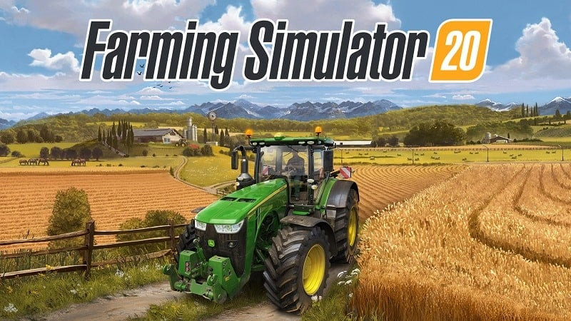 alt: Hình ảnh trò chơi Farming Simulator 20 trên điện thoại