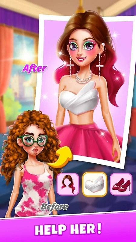 alt: Hình ảnh trong game Fashion Nova cho thấy giao diện lựa chọn trang phục