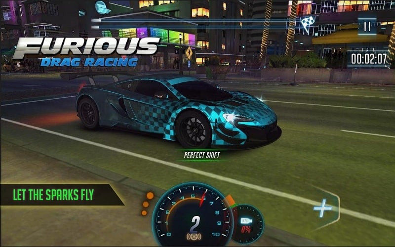 alt: Hình ảnh trong game Furious 8 Drag Racing