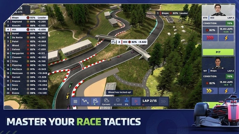 Exciting F1 racing scene in Motorsport Manager 4