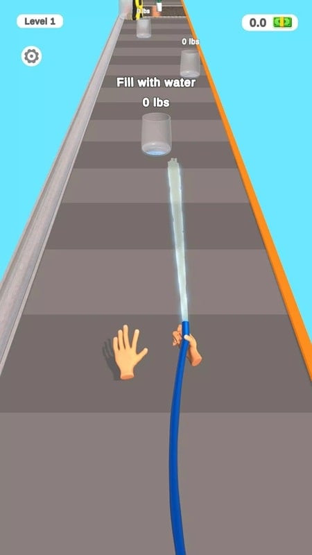 A player cleaning a dirty surface in Pressure Washing Run MOD APK