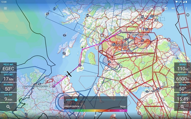 alt: Hình ảnh ứng dụng Avia Maps Aeronautical Charts trên điện thoại Android.