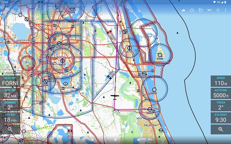 alt: Hình ảnh ứng dụng Avia Maps Aeronautical Charts trên điện thoại.