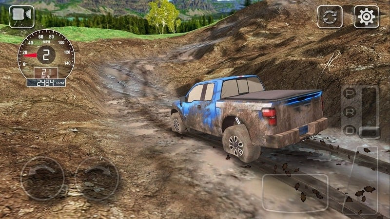 alt: Hình ảnh xe địa hình vượt địa hình gồ ghề trong game 4x4 Off-Road Rally 8