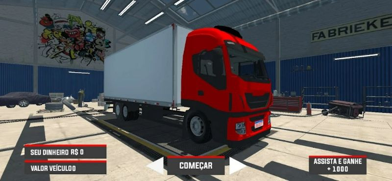 alt: Hình ảnh xe tải chở container trong game Nordeste Truck