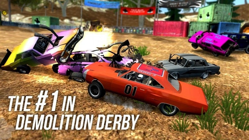 alt: Hình ảnh xe trong Demolition Derby Multiplayer phiên bản miễn phí