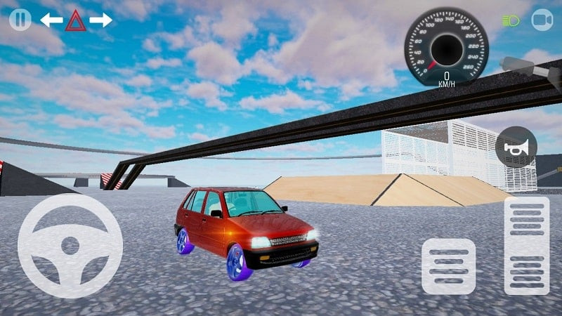 A car featured in Indian Car Stunt Simulator