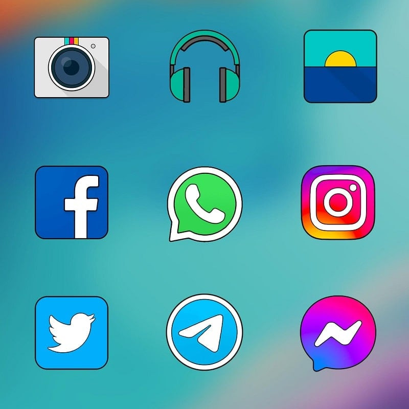 alt: Hình nền chất lượng cao từ Oxigen HD - Icon Pack