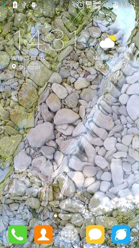 Koi pond live wallpaper with 3D effect