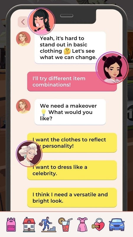 A female character working in a fashion store in Hollywood Story Celebrity Life Simulator MOD.