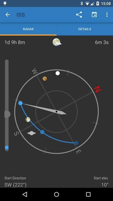 ISS Detector Pro provides notification features so users don't miss opportunities to observe space objects.