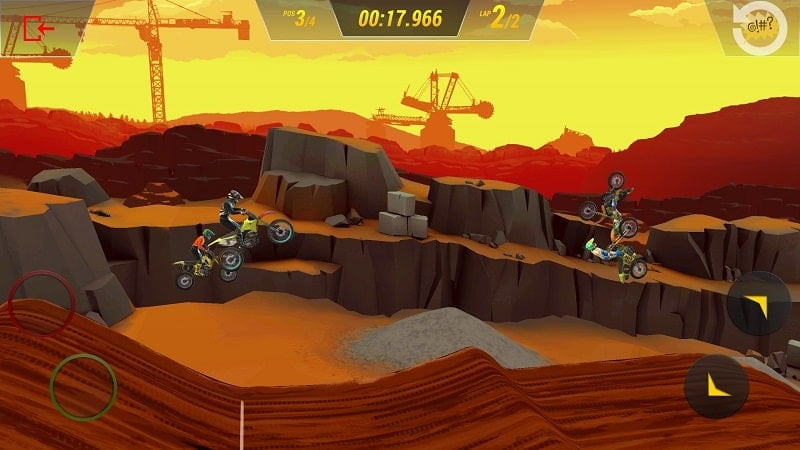 Mad Skills Motocross 3 mission screen display