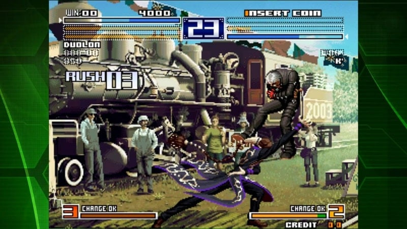 alt: Màn hình chọn nhân vật trong KOF 2003 ACA NEOGEO