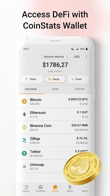 Cryptocurrency news display within the Crypto Tracker app, keeping users informed about market trends.