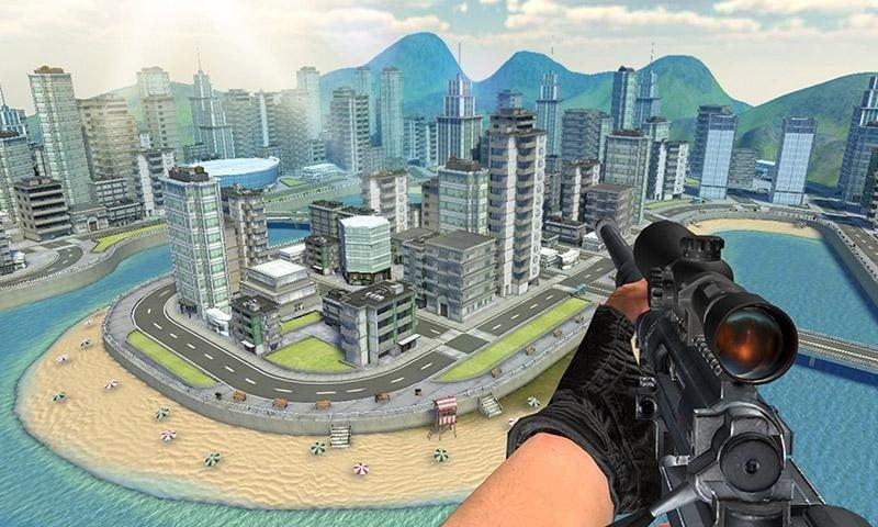 Sniper scope view in Sniper Master: City Hunter