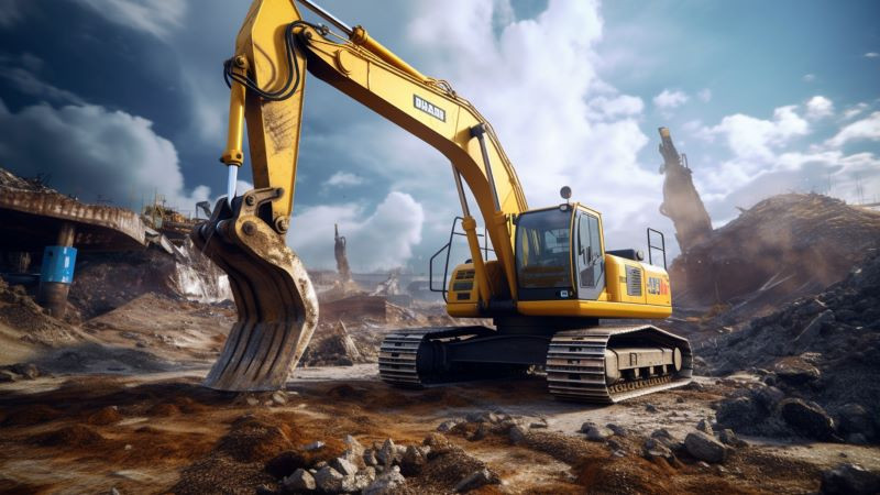 Excavator loading materials in Excavator Loader Simulator