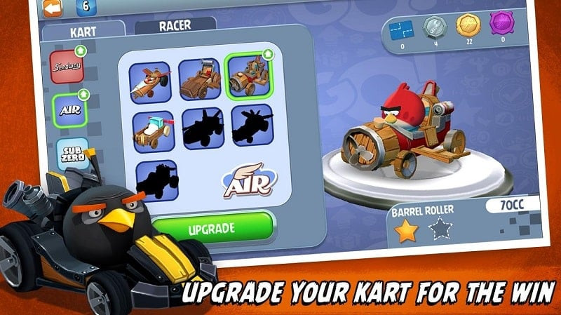 Kart Upgrades in Angry Birds Go! MOD APK