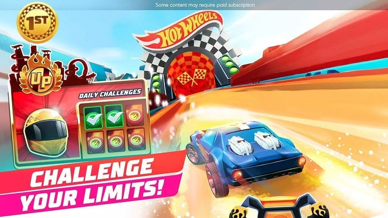 A player customizing a track in Hot Wheels Unlimited