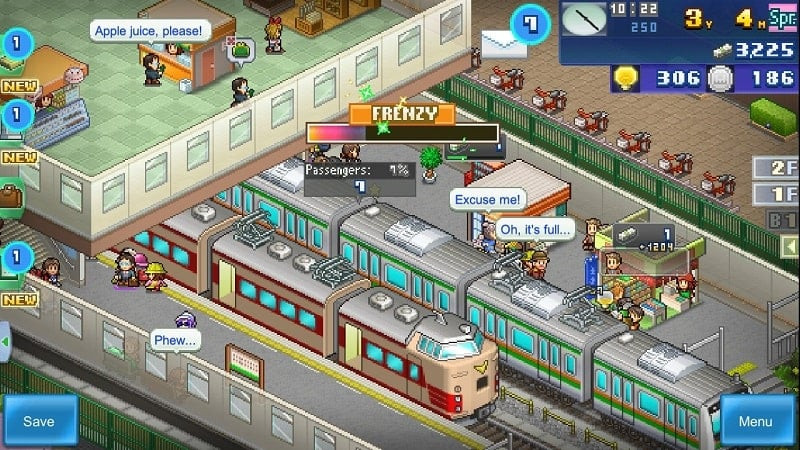 A player interacting with Station Manager