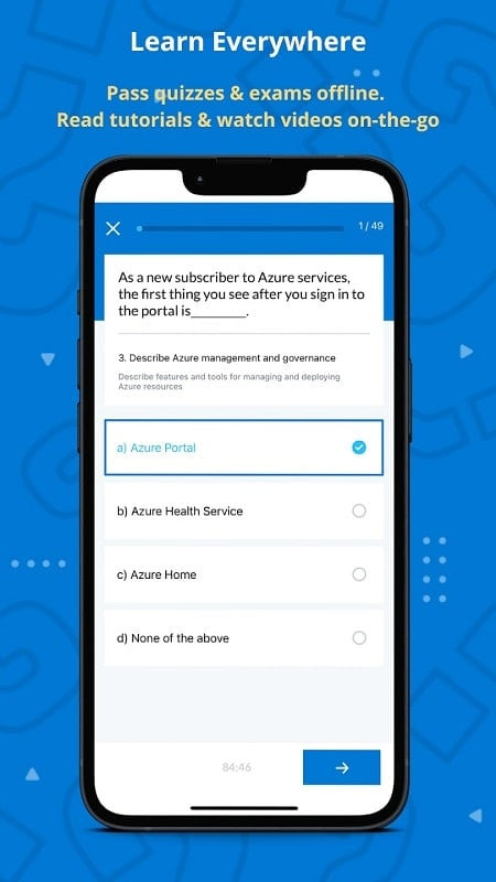 User learning on Learn Azure MOD APK for free