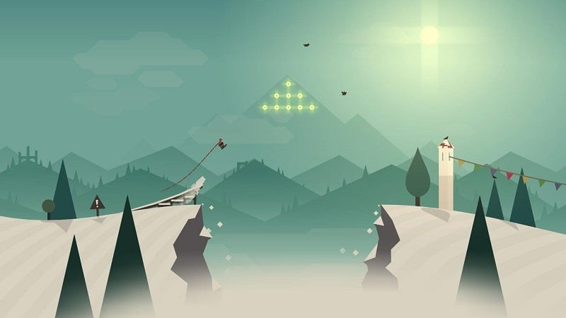 Alto performing a jump in Alto's Adventure