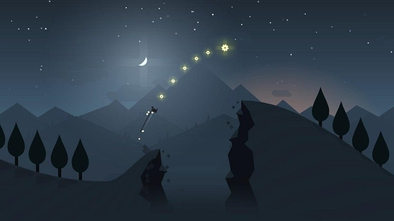 Alto rescuing llamas while snowboarding in Alto's Adventure