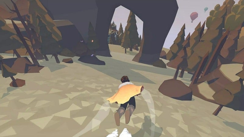 A character completing a task in Laya's Horizon