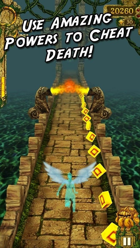 alt: Nhân vật trong Temple Run đang vượt qua chướng ngại vật